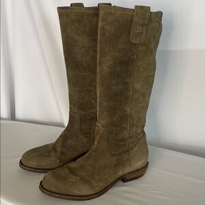 Fiorentini + Baker Suede Knee-High Boots in Tan Size 38
